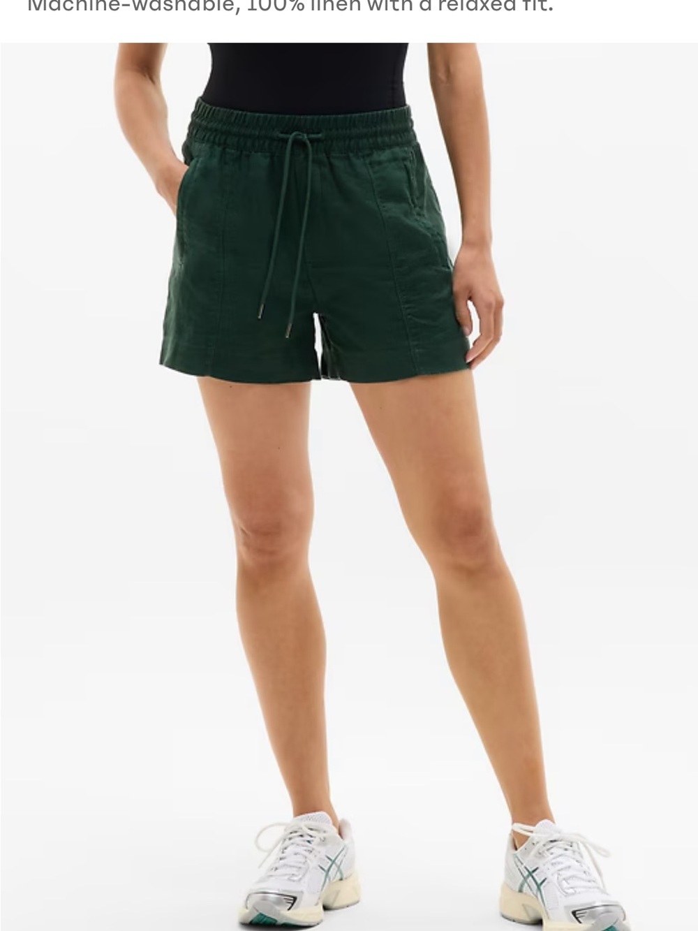 Athleta Retreat Linen Mid Rise 4" Short